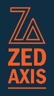Orange letters on black background logo